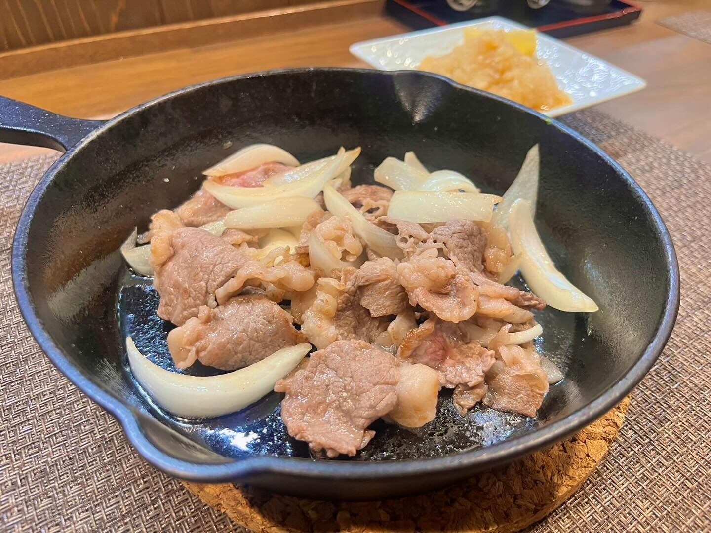 広島県風：コウネの塩焼き(牛の前バラ)